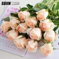 Rose Artificielle en Soie pour Décoration de Table (Salle à Manger, Salon) – Idéale pour Remise de Diplôme et Halloween – Bouquet à Fleur Unique