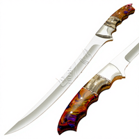 Couteau de chef SIZZCO moderne, fait main, pour la chasse et le camping, lame en acier D2, 6-7,9 pouces, épaisseur 4,0 mm, finition satinée, ambidextre