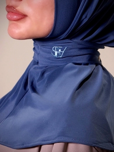 Hijab Istantaneo Lungo in Jersey Liquido, Traspirante ed Elastico con Bottone Nascosto, Sciarpa Etnica alla Moda per Donne - Product Image 3
