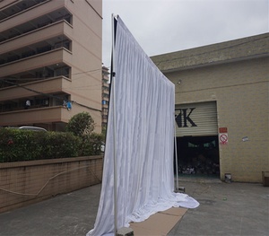 Soporte de Fondo para Eventos al por Mayor, Moderno, de Aluminio, Ajustable, con Tubos y Cortinas, Solo Estante - Product Image 4