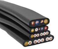YFFB NBR câble plat en caoutchouc résistant à l'huile Flexible pour convoyeur de grue 450/750V câble d'alimentation industriel robuste