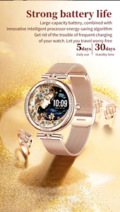 Montre connectée pour femmes avec écran TFT, boîtier en alliage, surveillance de la santé, rappel d'appels et de messages, suivi de la fréquence cardiaque, du sommeil et de la forme physique - Product Image 5