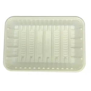 Biodegradable Rectangle Food Tray Compostable Corn Starch Plate Natural Picnic Dinner Dish Wholesale Sustainable Serving Tray