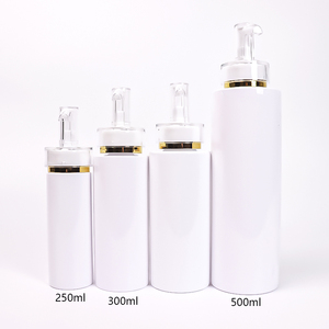 Pet botella de plastico wholesale empty packaging lash 250ml 500ml luxury plastic shampoo and conditioner bottle for shampoo