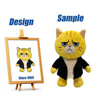Pabrik Mainan Merek Shengye, Boneka Kucing Kuning Lucu Ukuran 15 cm 25 cm 30 cm dari Bahan Katun PP, Mainan Plush untuk Hadiah Paskah