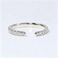 Bague en or jaune 14 carats avec diamant de laboratoire, peut être portée avec une bague principale