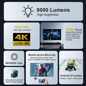 Everycom bản địa 4k 9000 Lumens 3840*2160 UHD 1lcd kỹ thuật số proyector Wifi Bluetooth thông minh <span class=keywords><strong>Android</strong></span> xách tay mini Máy chiếu Video - Product Image 4