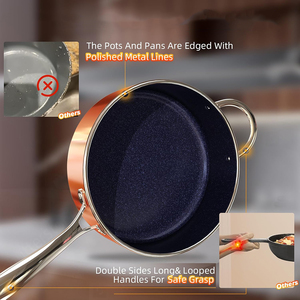 Juego de Ollas y Sartenes de Cerámica de Alta Calidad con Revestimiento Cerámico y Asas de Acero Inoxidable, Juego de Utensilios de Cocina de Aluminio de 13 Piezas - Product Image 4