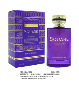 Perfume de Diseño Cuadrado Negro de Grado Lujoso, 100 ml, <span class=keywords><strong>EDT</strong></span> Premium para Hombre, <span class=keywords><strong>Ideal</strong></span> para Regalo - Product Image 3