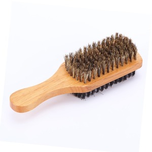 Brosse à barbe double face en poils naturels Wanmei pour homme, outil de soin et de modelage de la barbe - Product Image 2