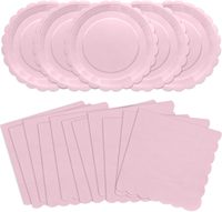 Ensemble de vaisselle jetable pour fête, assiettes rondes en papier métallisé résistantes et serviettes, fournitures pour fête d'anniversaire