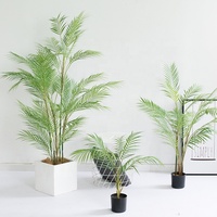 Palmier artificiel en plastique 65-180cm, plante tropicale verte en pot, résistante à l'eau, écologique, réaliste, durable, pour intérieur
