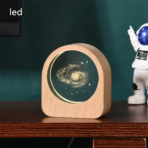 Boule De Cristal Titulaire Lampara De Mesa Led Portable Romantique RVB 3D Veilleuse blanc chaud lumiours Lampe De Bureau Pour Enfants Cadeau