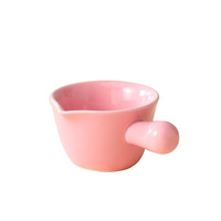 Tasse à lait multifonctionnelle en céramique, mini-tasse à sauce pour steak, cuillère à lait, pot à sucre rond, 100 ml, ustensiles à café