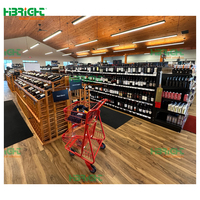 Étagères Gondoles Autoportantes en Bois et Métal Robustes pour Supermarché, Conception Personnalisée, Taille et Disposition sur Mesure, Haute Luminosité