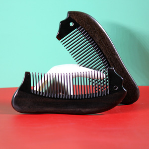 Peine con forma de pez de cuerno de vaca, 10-15Cm, para niños y mujeres, masaje, cuidado del cabello, uso doméstico - Product Image 2