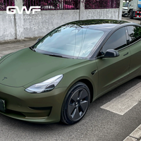 Film de protection de peinture auto-cicatrisant en TPU satiné vert armée GWFILM, film de protection de peinture en TPU couleur PPF pour carrosserie de voiture