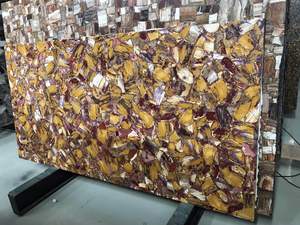 Dalles et comptoirs en jaspe Mookaite poli de luxe GOLDTOP, pierre naturelle semi-précieuse, grandes dimensions, pour projets hôteliers et de villas - Product Image 3