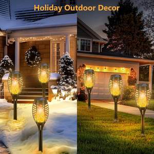 Lampes solaires miniatures 12 LED en gros, torche extérieure avec effet scintillant, étanche, pour décoration romantique et sécurisée - Product Image 4