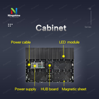 Module d'affichage LED intérieur 4K 8K à taux de rafraîchissement élevé P1.86, rapport d'or 16:9, 320x160mm, HDR10+, couleur pleine, 800 nits