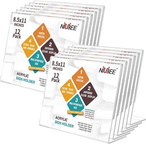 Support d'affichage en acrylique en forme de L A4 horizontal/vertical, support de <span class=keywords><strong>poster</strong></span> publicitaire 3D vierge, porte-affiche, support incliné pour menu de table - Product Image 1