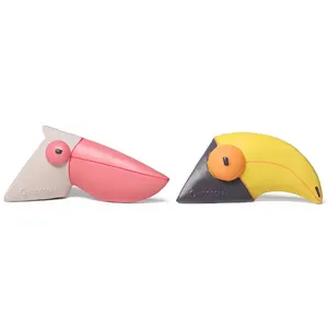 Треугольная птица для домашних животных игрушка плавающая вода натуральный латекс чистые зубы встроенный звук яркой формы