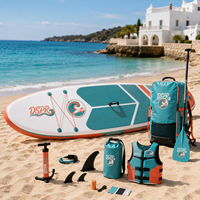 Planche de paddle gonflable double couche en PVC EVA Drop-stitch – Écologique et portable (11-15 kg) pour les eaux océaniques