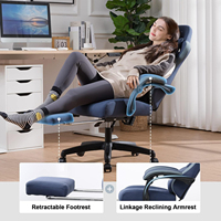 Chaise pivotante de jeu à dossier haut et de course avec soutien du dos et du cou Chaise d'ordinateur de bureau pivotante à 360 degrés