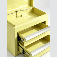 Coffre à outils portable en acier robuste à 3 tiroirs avec glissières à roulements à billes, armoire de rangement thermolaquée avec poignée, OEM/ODM, charge de 150 kg