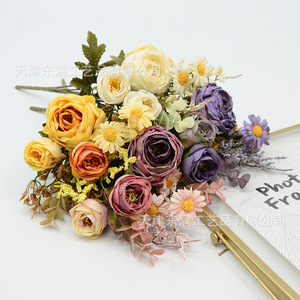 Bouquet de roses artificielles Dongchen Crafts, fleurs en soie, 30 cm-100 cm, décorations pour salon - Product Image 4