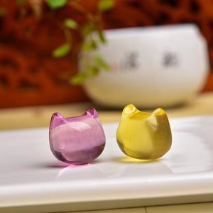 Tay Chạm Khắc Thân Thiện Với Môi Cầu Vồng Tự Nhiên fluorite Pha Lê Hello Kitty Mèo Mini Con Số Đầu Với Biểu Tượng Tùy Chỉnh Cho Mặt Dây Chuyền - Product Image 4