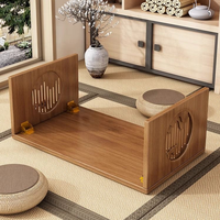 Table à thé pliable japonaise Tatami, nouvelle table basse chinoise pliable avec baie vitrée