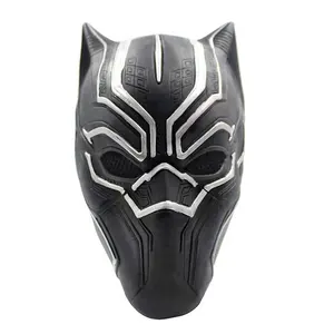 Kopf bedeckung Film Kostüm Requisiten Maske Karneval Latex Panther Latex Halloween Party Personas Rollenspiel Schwarz Bild Farbe 1 Farbe