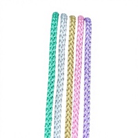 Grosir benang poliester kepang kepadatan tinggi 8-Braid Kumihimo Cord untuk simpul Tiongkok DIY buatan tangan