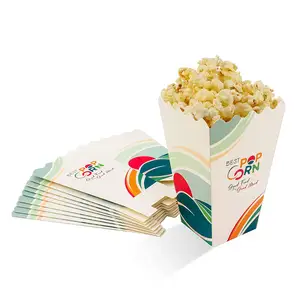 Caja de papel a prueba de grasa para alimentos, contenedores de palomitas de maíz, 50 paquetes