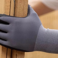 Gants de travail universels en nylon et spandex 15 jauges, paume enduite de nitrile à finition sablée, adhérence renforcée, épaisseur 7 oz, longueur 23 cm