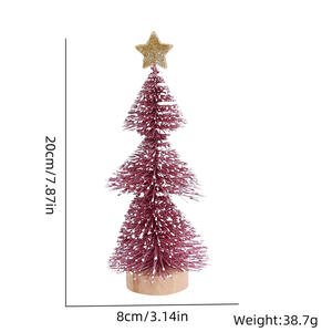 Nuevo árbol de Navidad adorno de escritorio decoración de escena de Navidad árbol de aguja de pino Mini árbol de <span class=keywords><strong>pagoda</strong></span> de pino nevado - Product Image 6