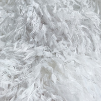 Tissu à franges en plumes grises, tissu en plumes blanches, tissu en plumes de fée de haute qualité pour robe de soirée pour femmes, prix d'usine