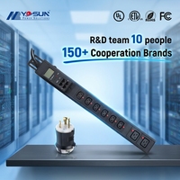 PDU de montage en rack de qualité industrielle 16A 6C13 2C19 avec disjoncteur, unité de distribution d'alimentation pour armoire de serveur, rack de centre de données