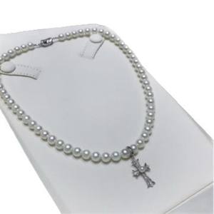 Collier en zircon micro-incrusté et perle d'eau douce, nouvelle arrivée automne-hiver, chaîne de clavicule rétro française avec nœud - Product Image 5