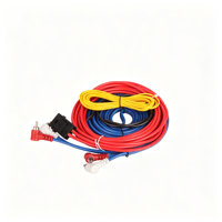 Kabel Harness Audio Amplifier Mobil Tembaga Murni dengan Konektor RCA, Pelapis PVC, dan Pelindung Foil & Braid - Ukuran Besar