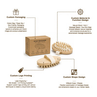 Paleta de Masaje de Bambú de Marca Privada con Agarre Cómodo para Tiendas de Bienestar, Minoristas de Productos de Belleza y Regalos Promocionales