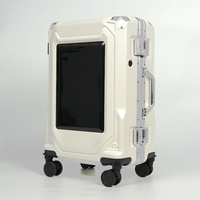 Valise trolley LOY L4 avec écran LED programmable Bluetooth haute résolution, ensemble de bagages de voyage intelligents avec affichage lumineux LED