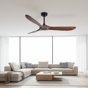 HSG Model 666D Electric Remote Control DC Motor 52 Inch Wood Color <strong>Black</strong> Air Cooling <strong>Ceiling</strong> <strong>Fan</strong> - Product Image 1