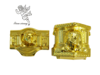 Modelo 3 #   Esquinas Decorativas para Ataúd en Cromo Plateado Estilo Americano, Soportes Ornamentales para Ataúd, Accesorios Decorativos para Funerales