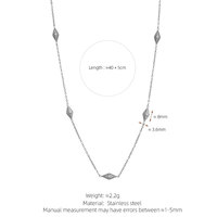 Collier ras du cou tendance en acier inoxydable 316L étanche, fait main, motif losange, plaqué or 14K/18K pour femme