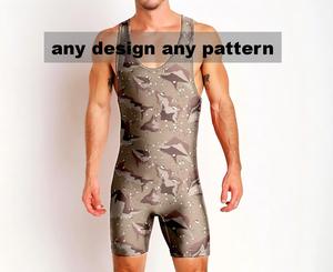 Maillot de lutte unisexe personnalisé en polyester respirant, à séchage rapide, antibactérien, imprimé par sublimation, sans manches, pour l'été, pour équipe - Product Image 1