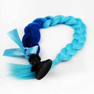 Trenzas de 24" para Casco de Moto para Mujer <span class=keywords><strong>con</strong></span> Ventosa de Sujeción y Doble Coleta - Product Image 6