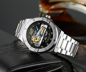 Forsining diseño hombre regalo perspectiva transparente relojes de pulsera de lujo transparente Fly mecánico esqueleto automático hombres reloj - Product Image 5