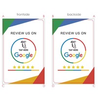 Autocollant compatible NFC 215 pour avis Google, carte intelligente 13,56 MHz pour avis de restaurant, logo personnalisé et détection sans contact